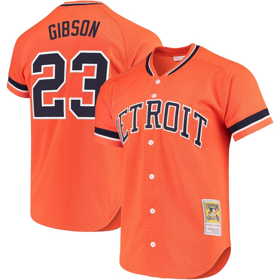 Kirk Gibson Jersey #23 Detroit Tigers Throwback Cooperstown Stitched Orange