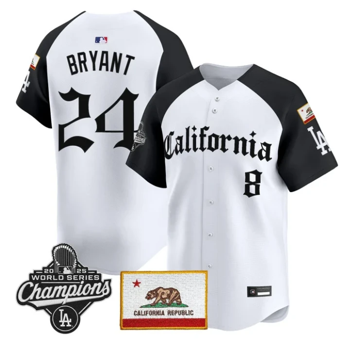 Kobe Bryant Jersey #24 Dodgers California Gothic Edition Stitched