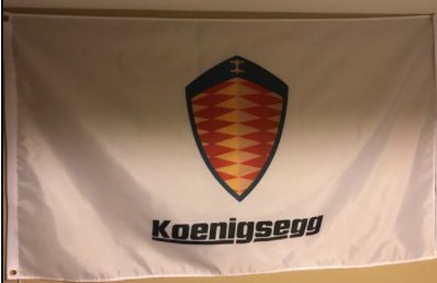 Koenigsegg White Flag 3X5 Ft Polyester Banner USA 90x150cm