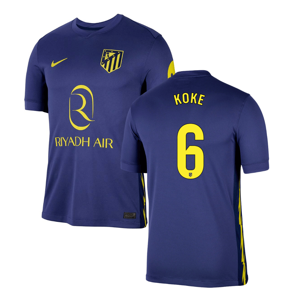 Koke 6 Atlético de Madrid 2025-26 Away Match Jersey – Navy