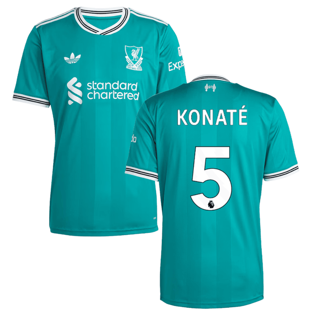 Konaté 5 Liverpool 2025-26 Third Match Jersey – Aqua