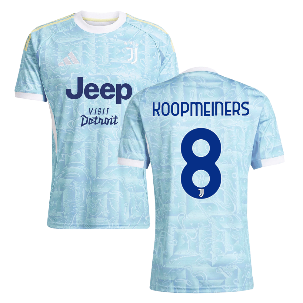 Koopmeiners 8 Juventus 2025-26 Away Match Jersey – Light Blue