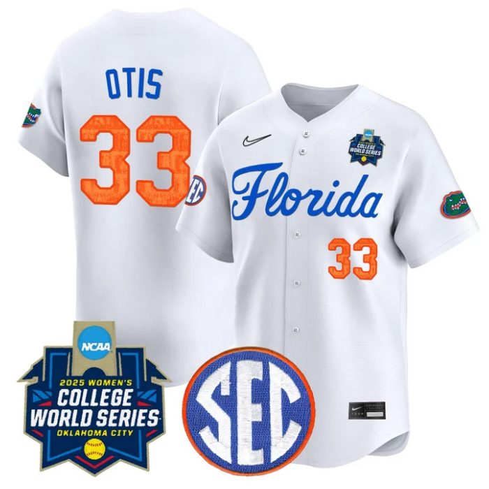 Korbe Otis Jersey #33 Florida Gators Softball 2025 World Series Stitched White