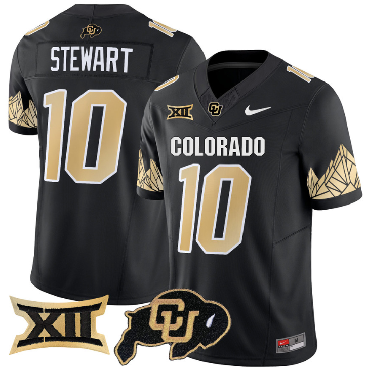 Kordell Stewart Jersey #10 Colorado Buffaloes Vapor Limited Football Black