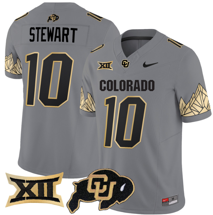 Kordell Stewart Jersey #10 Colorado Buffaloes Vapor Limited Football Gray