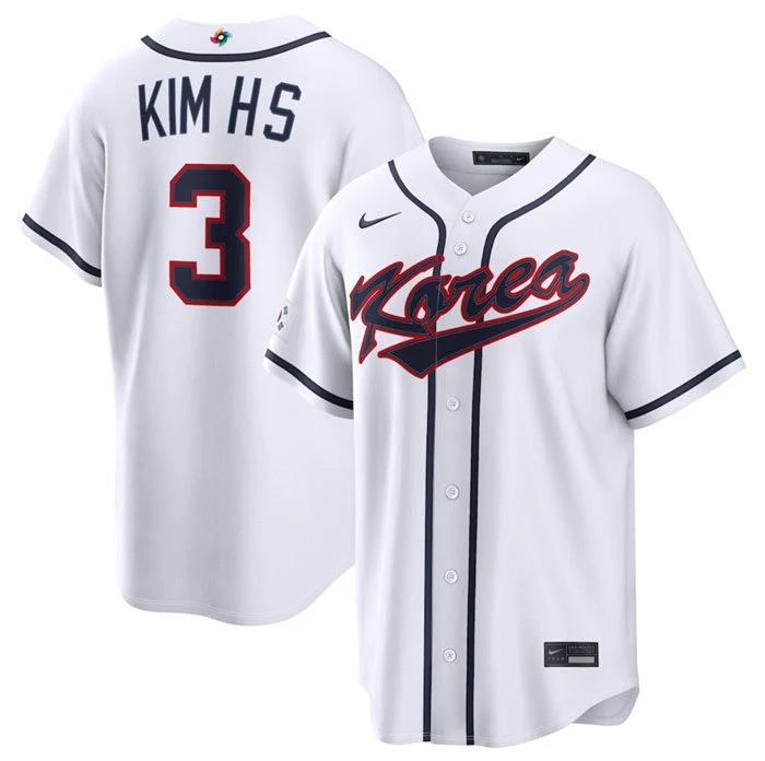 Korea Baseball #3 Hyeseong Kim Jersey White 2026 World Baseball Classic Home Stadium Stitched