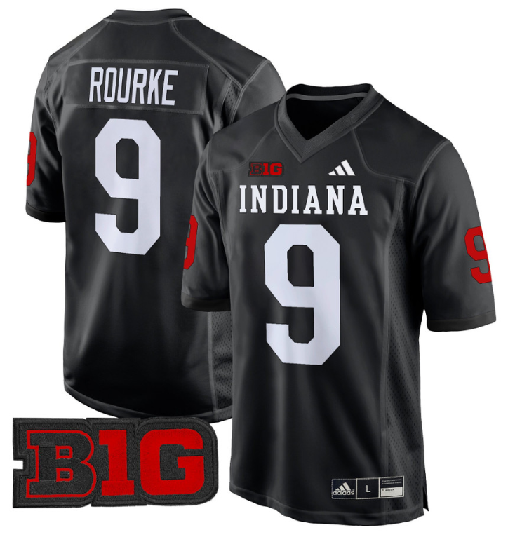 Kurtis Rourke Jersey #9 Indiana Hoosiers 2024 Game V2 Football Black