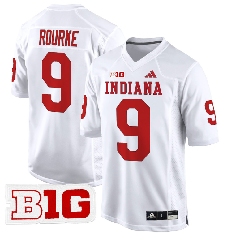 Kurtis Rourke Jersey #9 Indiana Hoosiers 2024 Game V2 Football White