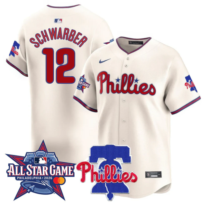 Kyle Schwarber Jersey #12 Philadelphia Phillies 2026 MLB All-Star Cream