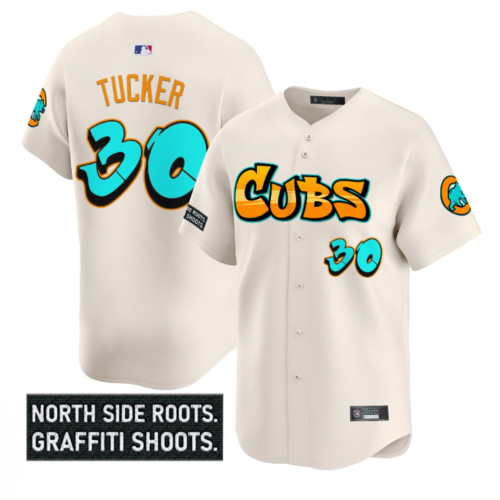 Kyle Tucker Jersey #30 Chicago Cubs Graffiti North Side Edition Stitched Cream