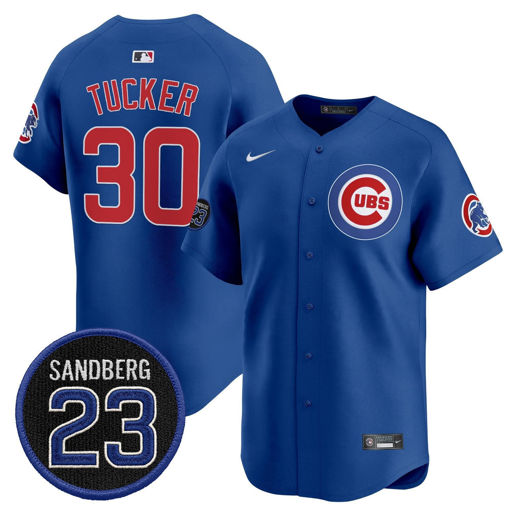 Kyle Tucker Jersey #30 Chicago Cubs Ryne Sandberg Tribute Stitched Royal
