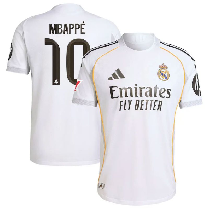 Kylian Mbappe #10 Real Madrid 2025-26 Home Jersey – White