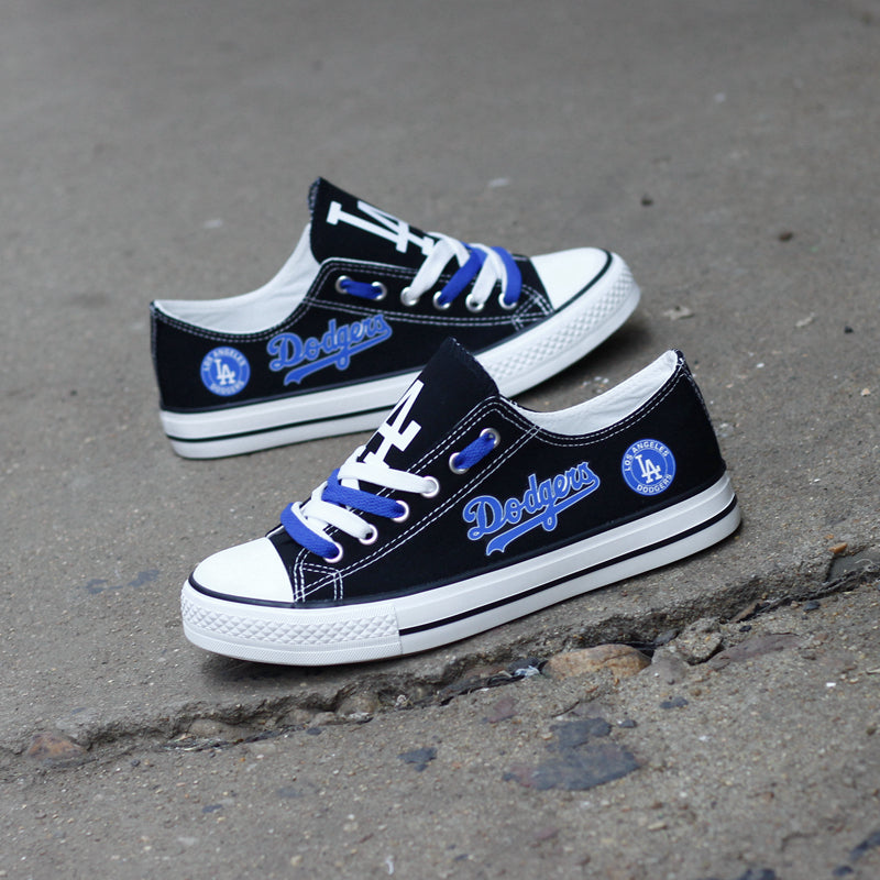 Los Angeles Dodgers Limited Print MLB Baseball Fans Low Top Canvas Shoes Sport Sneakers T-DJ185H