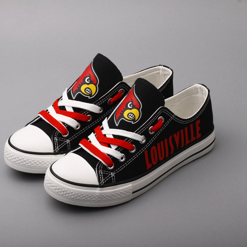 Louisville Cardinals Limited Print NCAA College Students Low Top Canvas Shoes Sport Sneakers 3