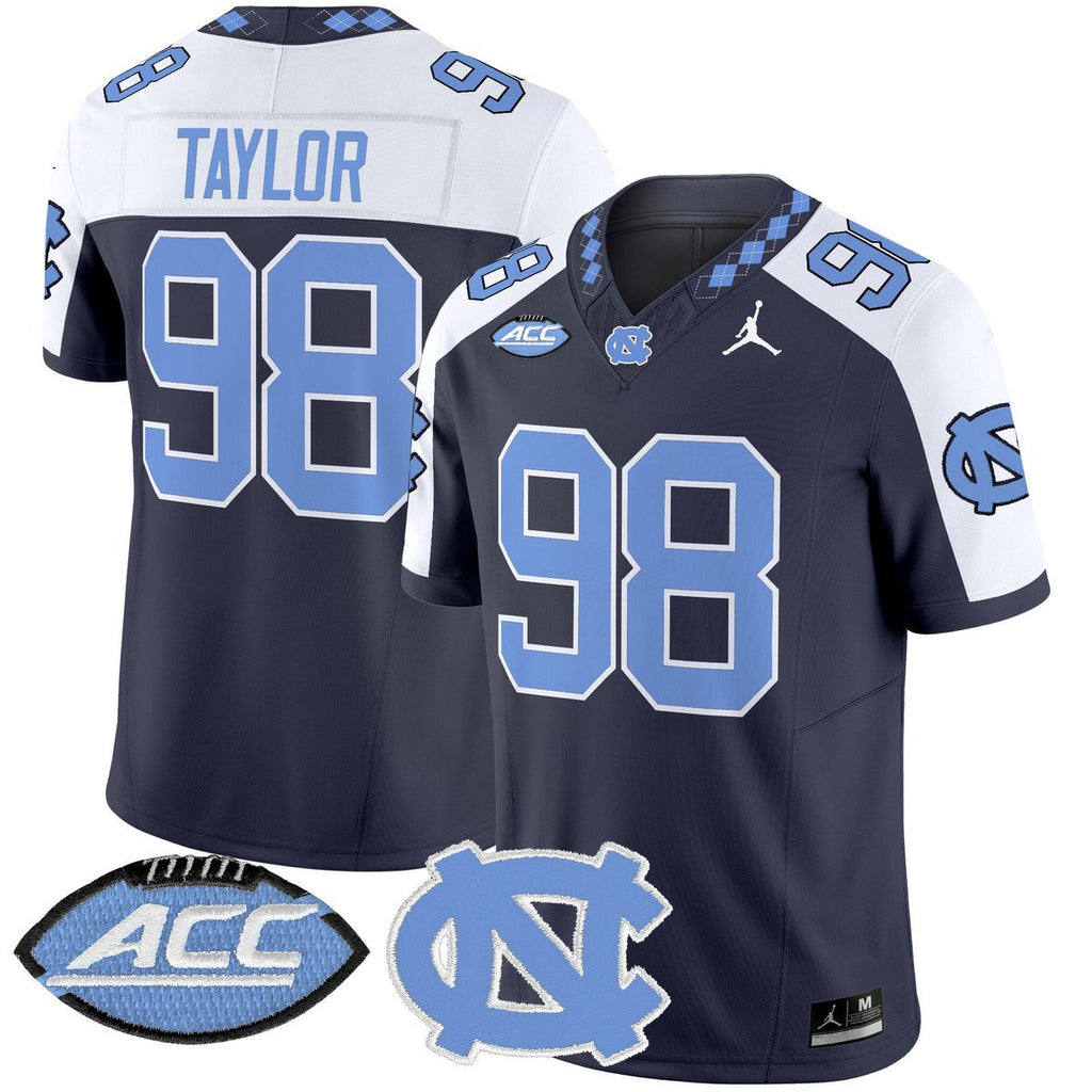 Lawrence Taylor Jersey #98 North Carolina Tar Heels 2025 Stitched Navy Alter