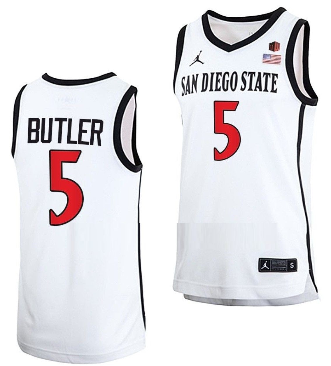 Lamont Butler Jersey San Diego State Aztecs College Basketball Home White #5