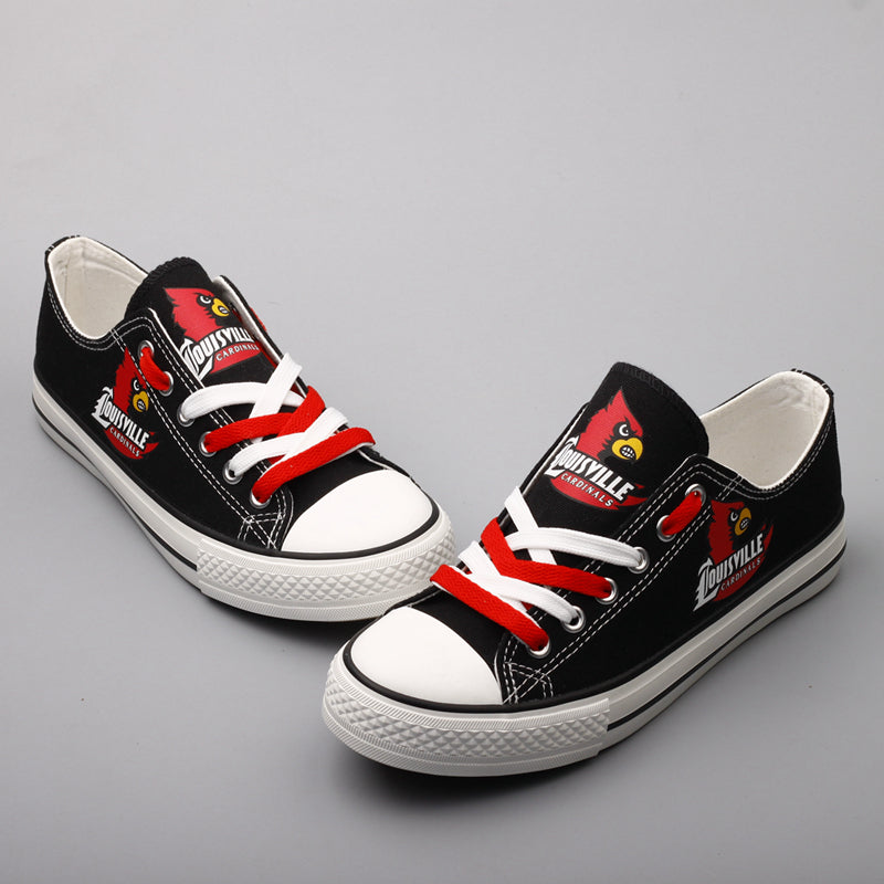 Louisville Cardinals Limited Print NCAA College Students Low Top Canvas Shoes Sport Sneakers 1
