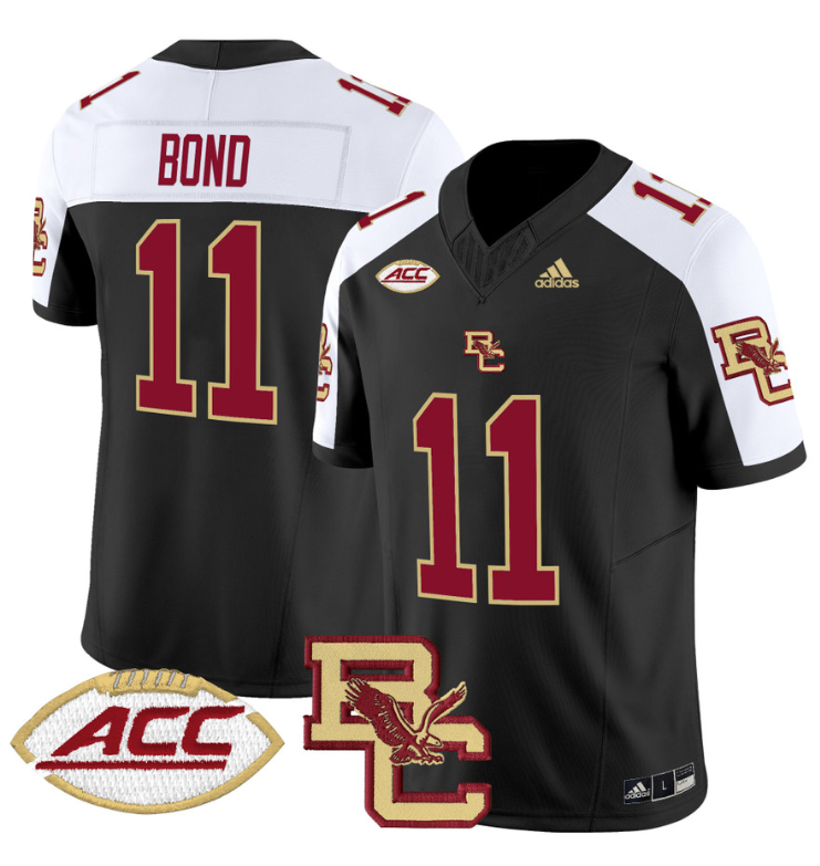 Lewis Bond Jersey #11 Boston College Eagles 2024 Stitched Black Alternate