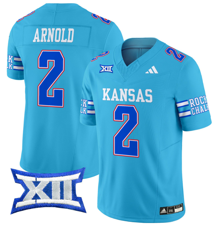 Lawrence Arnold Jersey #2 Kansas Jayhawks 2024 Vapor College Football Vapor Limited Old Ku
