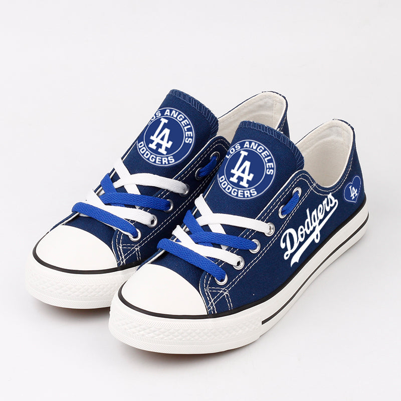 Los Angeles Dodgers Limited Print MLB Baseball Fans Low Top Canvas Shoes Sport Sneakers T-DAC179L