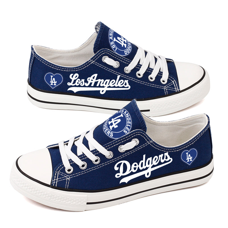 Los Angeles Dodgers Limited Print MLB Baseball Fans Low Top Canvas Shoes Sport Sneakers T-DAC179L