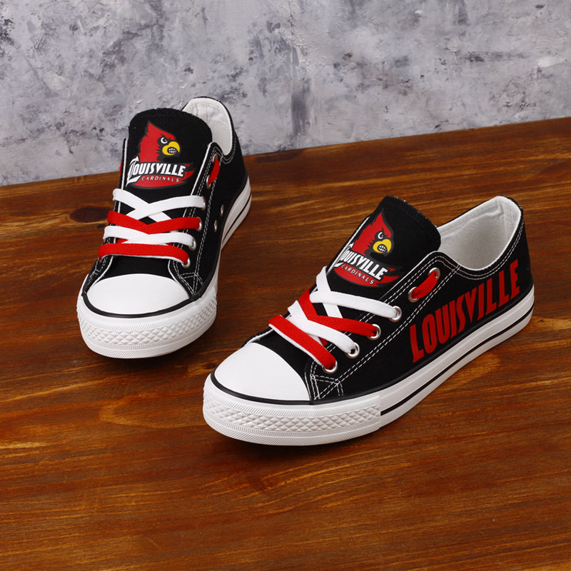Louisville Cardinals Limited Print NCAA College Students Low Top Canvas Shoes Sport Sneakers 2
