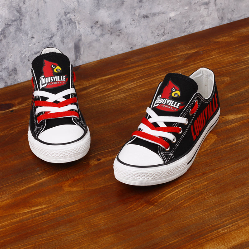 Louisville Cardinals Limited Print NCAA College Students Low Top Canvas Shoes Sport Sneakers 2