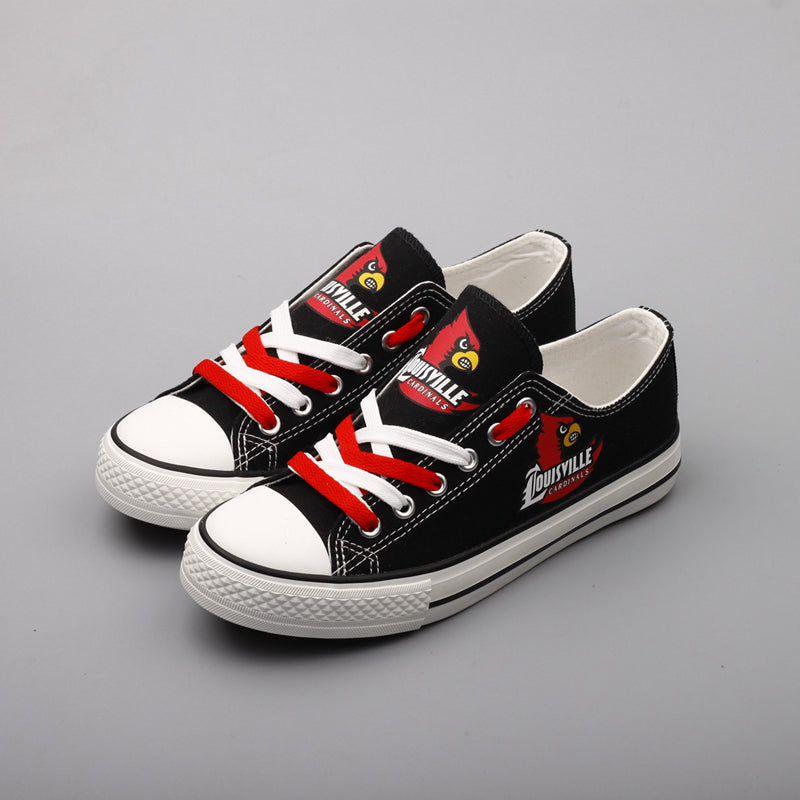 Louisville Cardinals Limited Print NCAA College Students Low Top Canvas Shoes Sport Sneakers 1