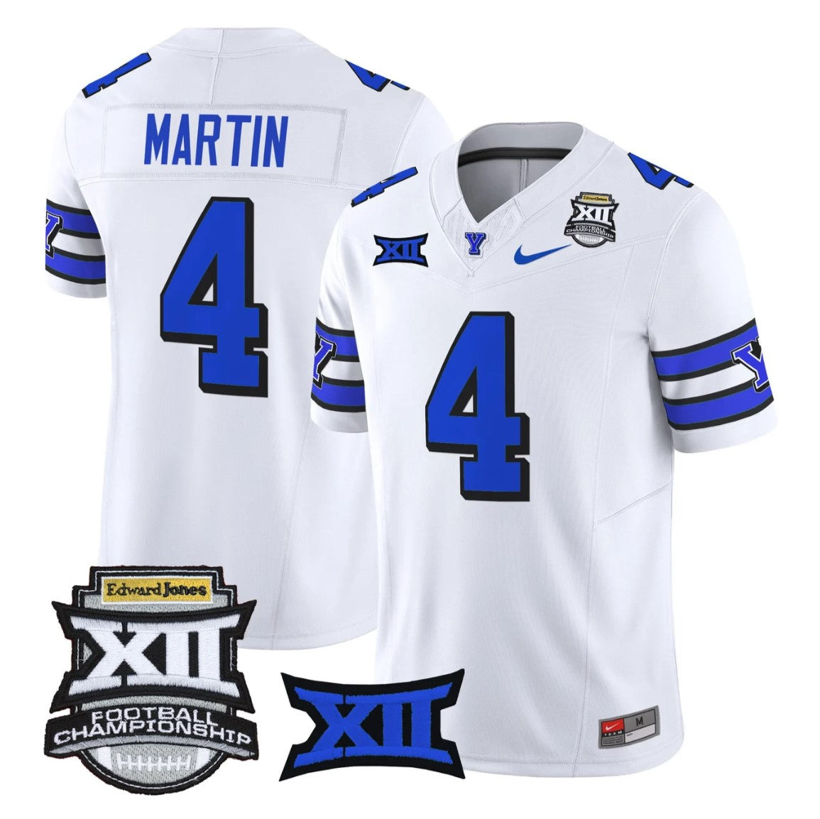 LJ Martin Jersey #4 BYU Cougars 2025 Big 12 Championship Vapor Stitched