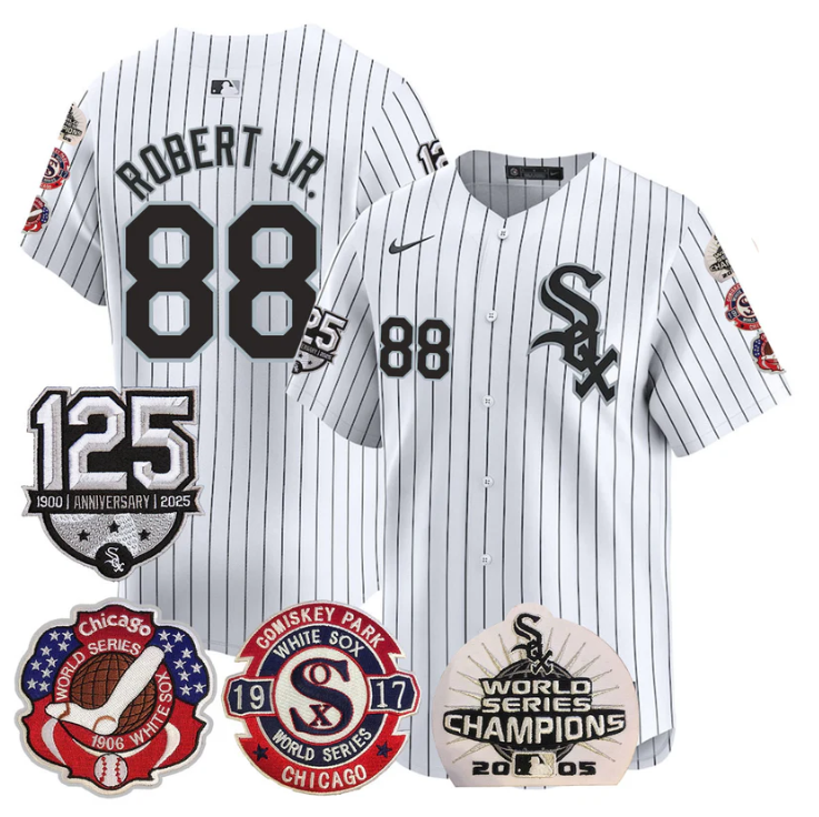 Luis Robert Jr Jersey #88 Chicago White Sox 125th Anniversary World Series Champions White