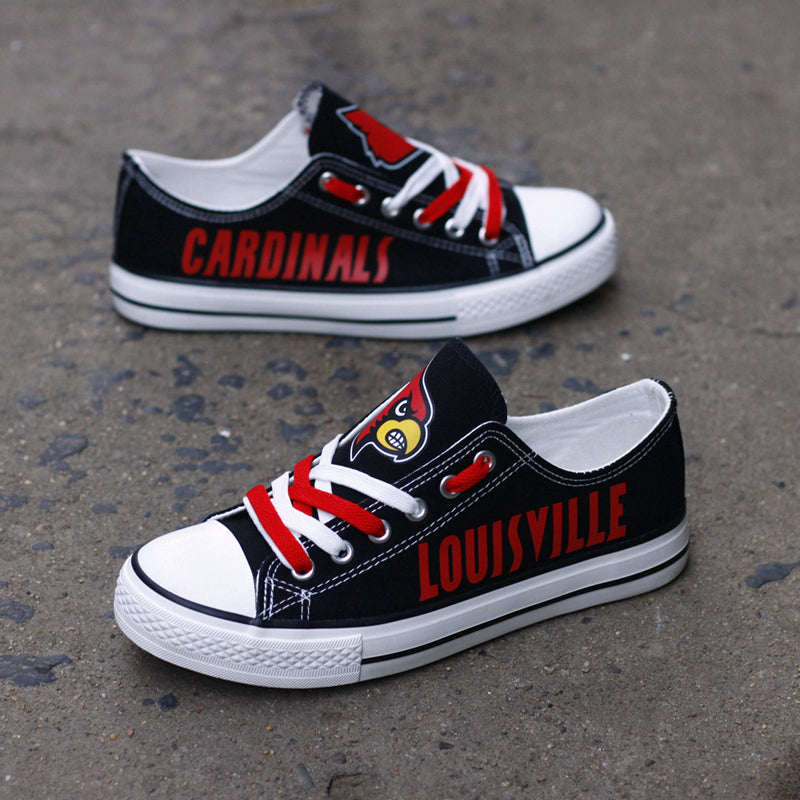 Louisville Cardinals Limited Print NCAA College Students Low Top Canvas Shoes Sport Sneakers 3