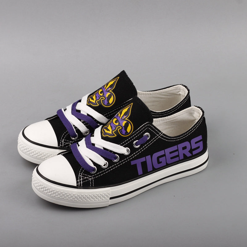 LSU Tigers Limited Print NCAA College Students Low Top Canvas Shoes Sport Sneakers 2