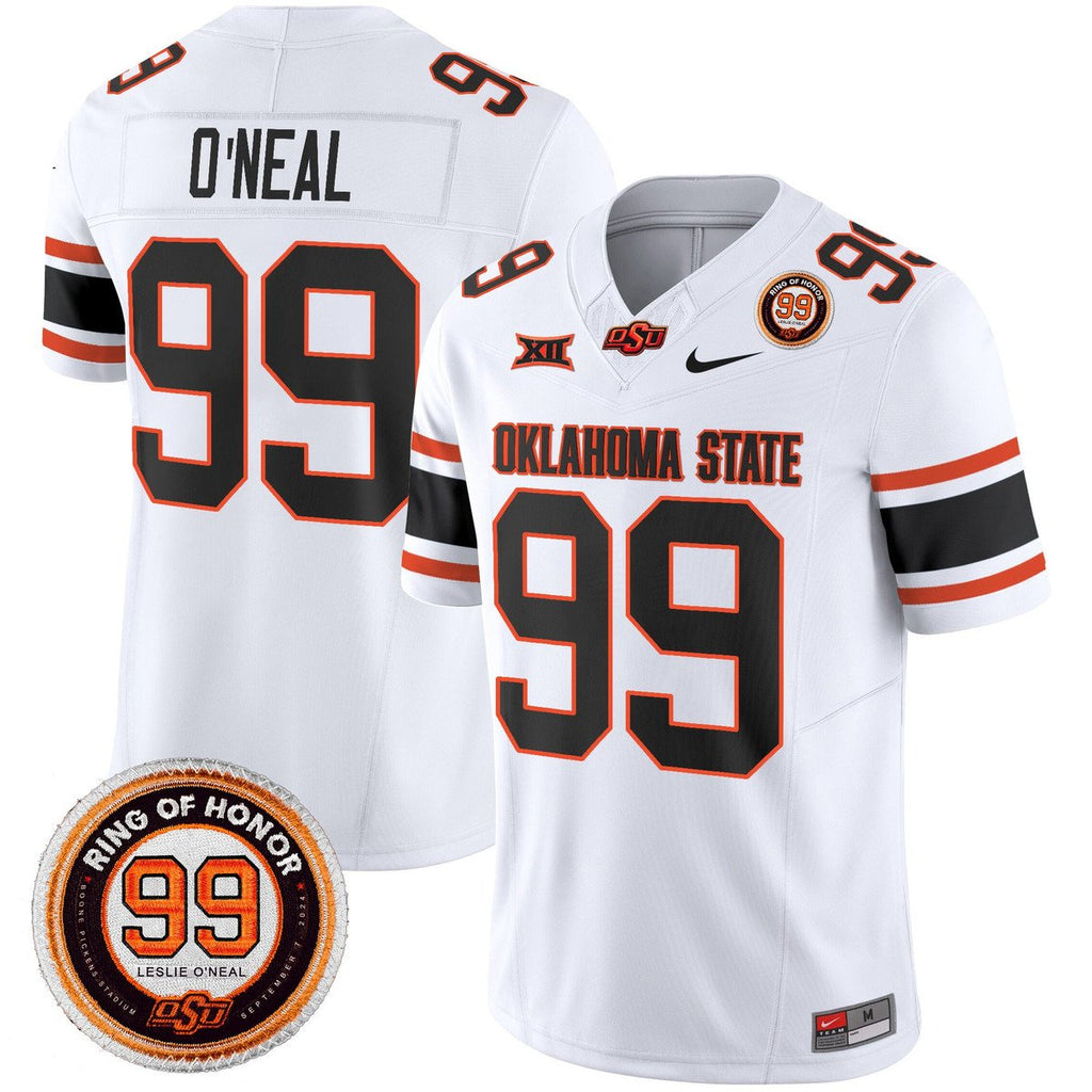 Pokes Jersey #405 Oklahoma State Cowboys 2025 Leslie O'neal Patch Black Alter