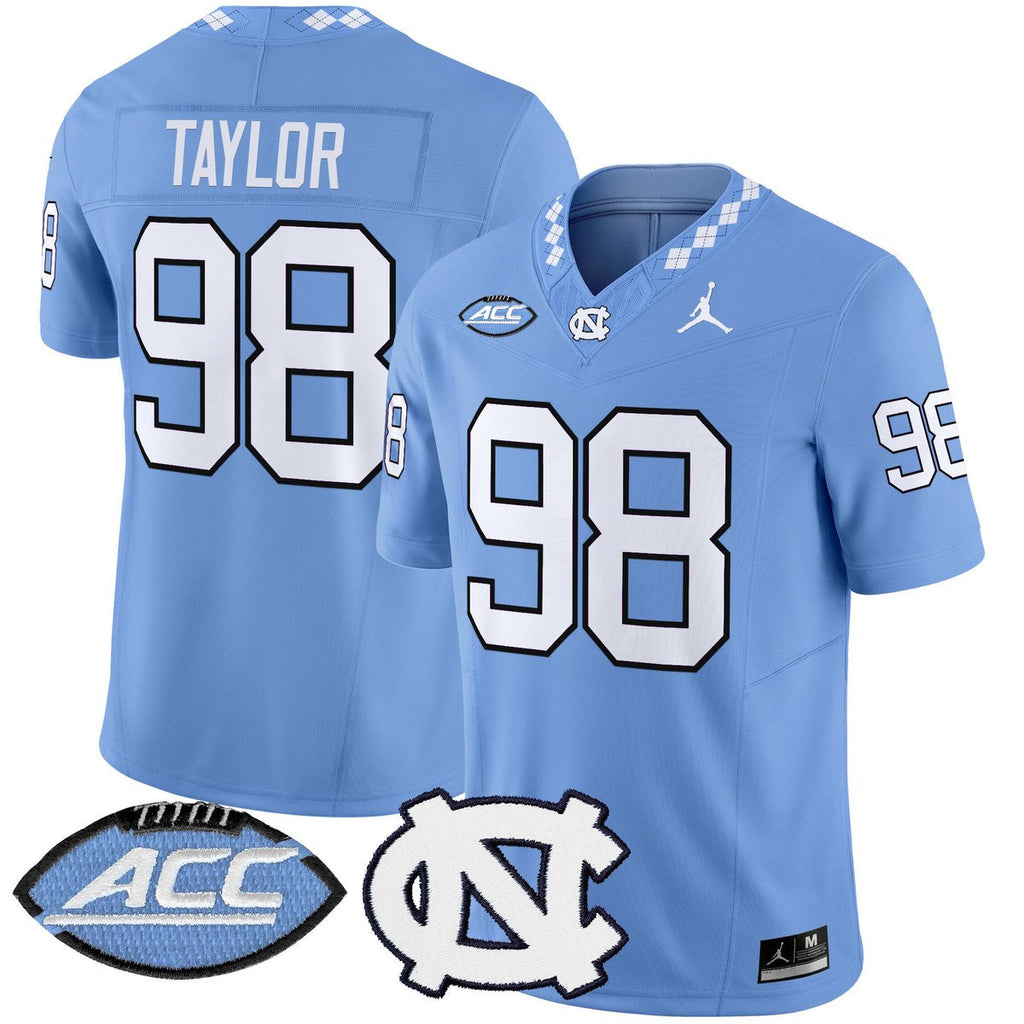 Lawrence Taylor Jersey #98 North Carolina Tar Heels 2025 Stitched Blue