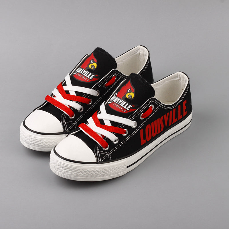 Louisville Cardinals Limited Print NCAA College Students Low Top Canvas Shoes Sport Sneakers 2