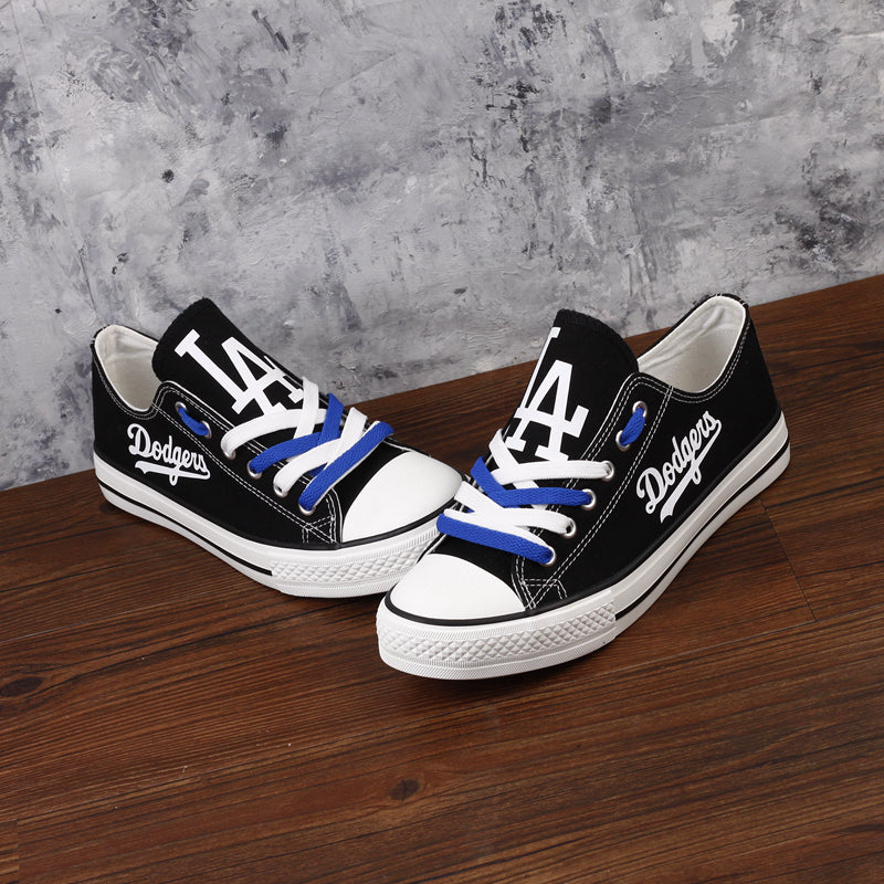 Los Angeles Dodgers Limited Print MLB Baseball Fans Low Top Canvas Shoes Sport Sneakers T-DAC104H
