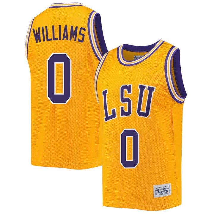 LaDazhia Williams Jersey LSU Tigers Basketball 2023 NCAA College Retro Gold #0