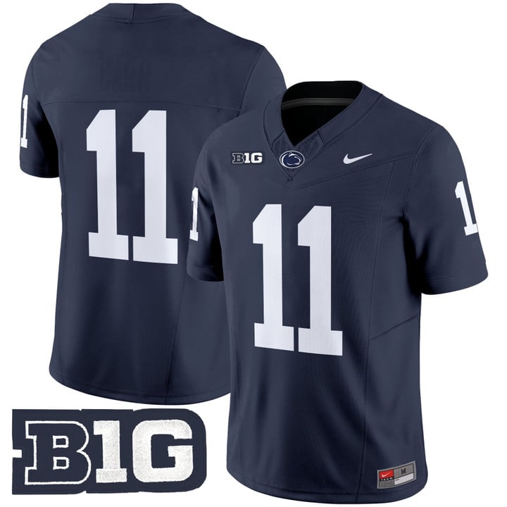 LaVar Arrington Jersey #11 No Name Penn State Nittany Lions 2025 Stitched Navy