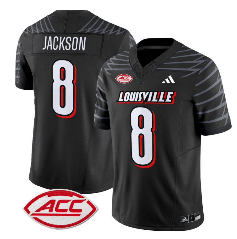 Lamar Jackson Jersey #8 Louisville Cardinals Vapor Football Stitched Black