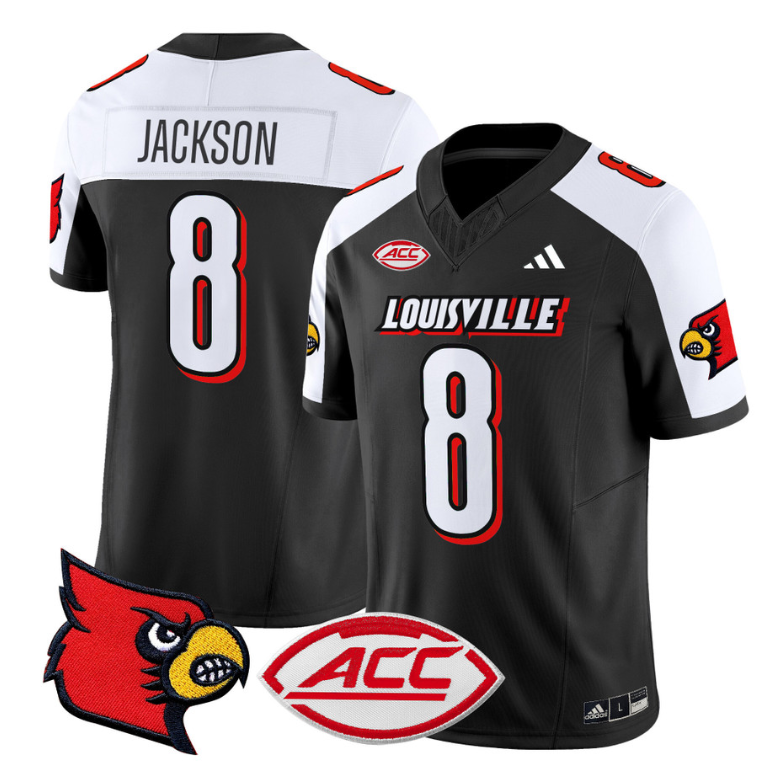 Lamar Jackson Jersey #8 Louisville Cardinals Vapor Football Stitched Black Alternate