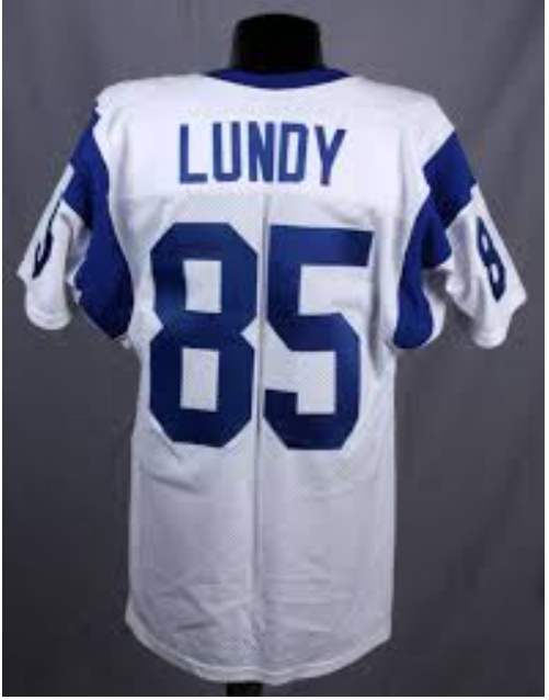 Lamar Lundy Jersey Los Angeles Rams Custom Throwback Football White