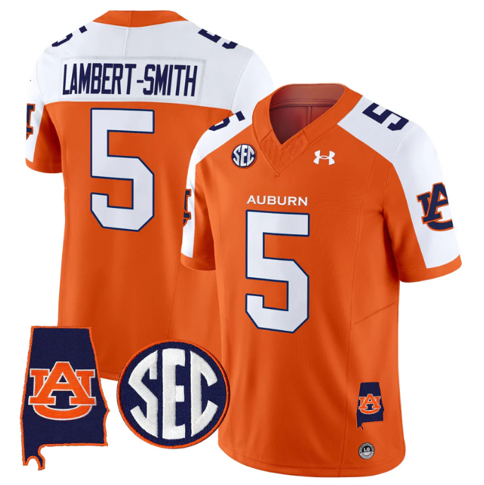 Lambert-Smith Jersey #5 Auburn Tigers 2025 Alabama Patch Stitched Orange Alter