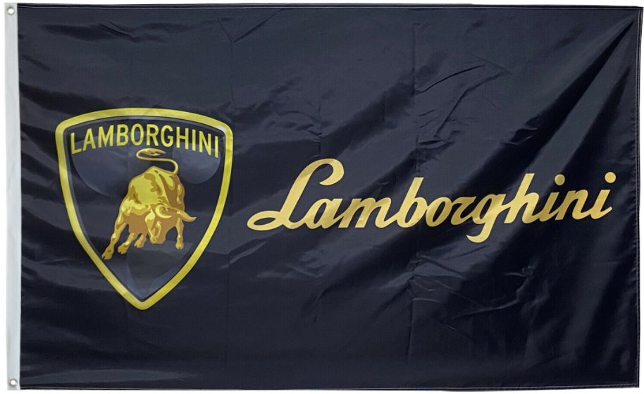 Lamborghini Car Racing Black Flag 3X5 Ft Polyester Banner USA 90x150cm