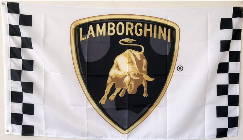 Lamborghini Car Racing Flag 3X5 Ft Polyester Banner USA 90x150cm