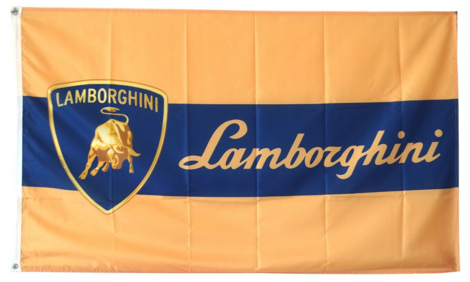 Lamborghini Racing Black Flag 3X5 Ft Polyester Banner USA 90x150cm
