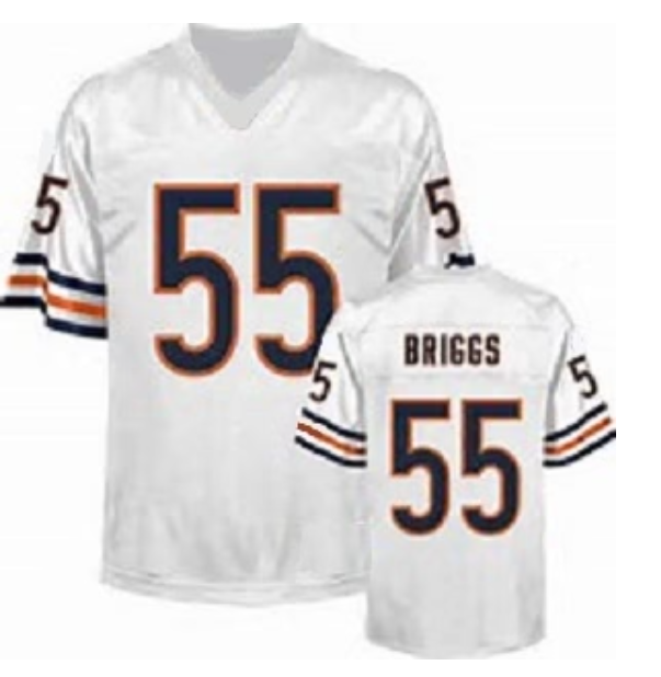 Lance Briggs Jersey Chicago Bears Custom Throwback Football White