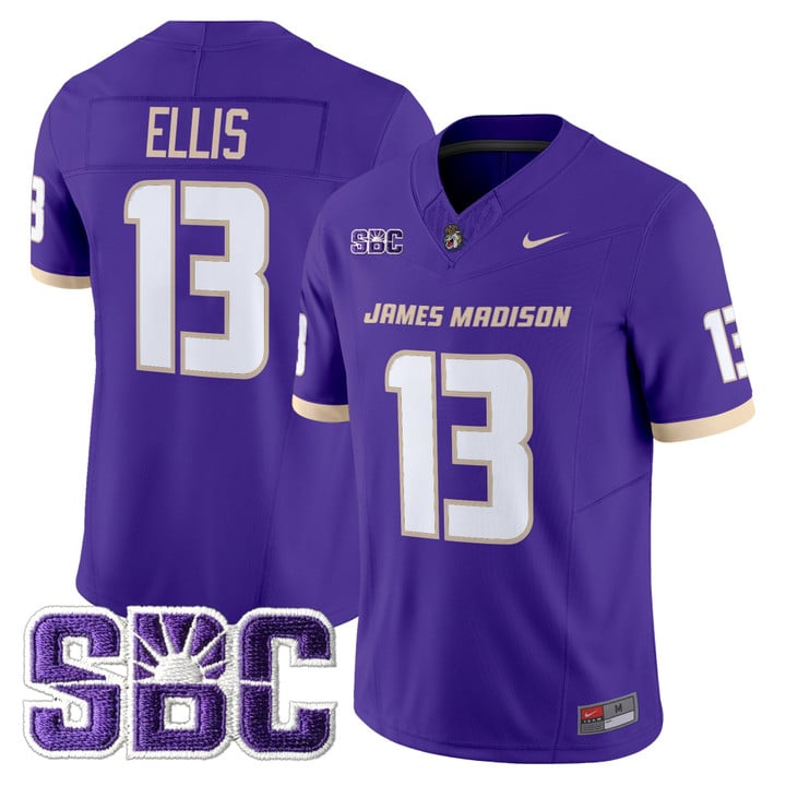 Landon Ellis Jersey #13 James Madison Dukes 2025 Vapor Limited Stitched