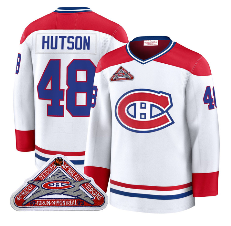Lane Hutson Jersey #48 Montreal Canadiens Timeless Premium Stitched 1992 Blue Line
