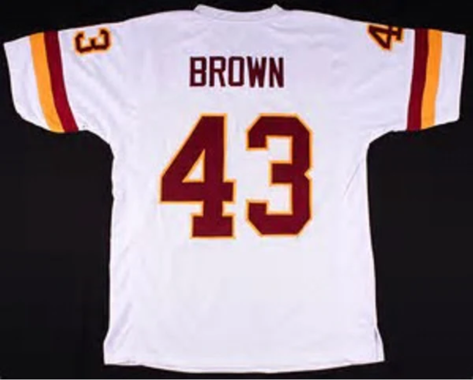 Larry Brown Jersey Washington Redskins Custom Throwback Football Burgandy