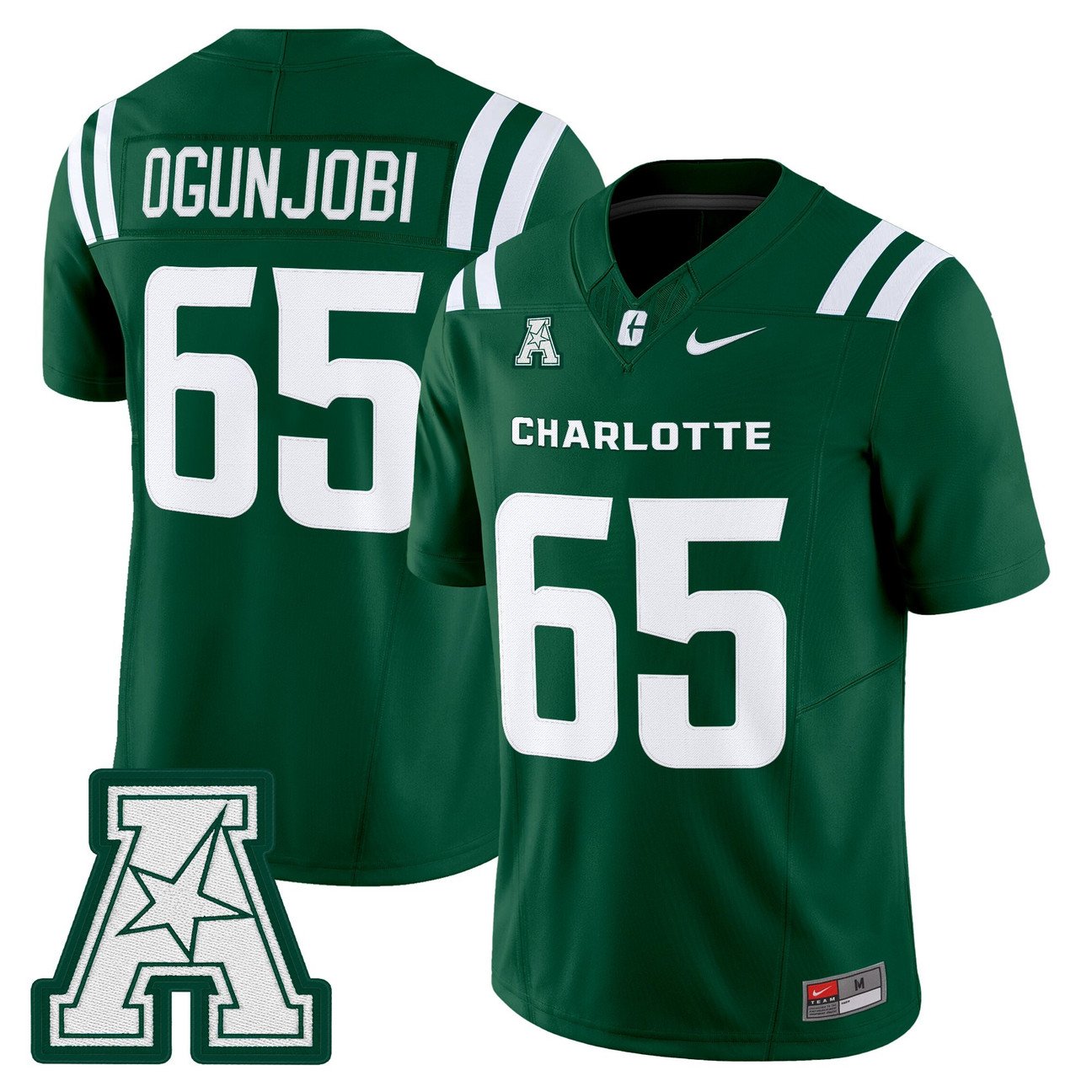 Larry Ogunjobi Jersey #65 Charlotte 49ers 2025 Vapor Limited Stitched